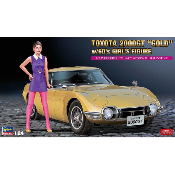 Toyota 2000 GT ''Gold'' w/60's Girl'S Figure