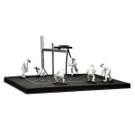 Pitstop Mechanic Set with 6 Figures + Post and Cables