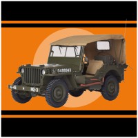 Willy's Jeep + 1/4 Tons Aanhanger + 37mm antitankkanon